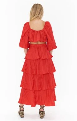 Show Me Your Mumu Full Swing Skirt ~ Candy Red -Show Me Your Mumu Sales CM2 4662 LR66 03