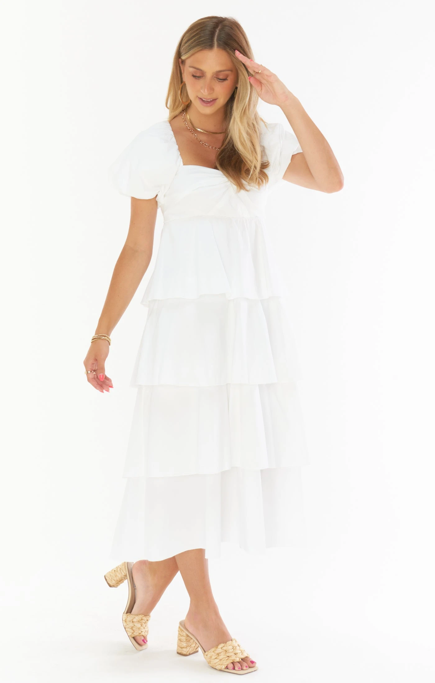 Show Me Your Mumu Va Va Midi Dress ~ White Poplin 8 Show Me Your Mumu Va Va Midi Dress ~ White Poplin - Image 6