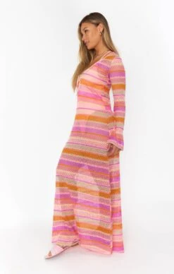 Show Me Your Mumu Vacay Coverup ~ Melon Mixed Crochet -Show Me Your Mumu Sales CMM3 5578 MC85 08