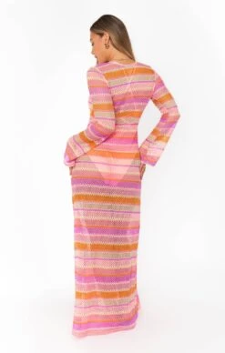 Show Me Your Mumu Vacay Coverup ~ Melon Mixed Crochet -Show Me Your Mumu Sales CMM3 5578 MC85 11