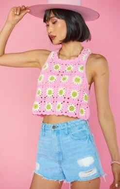 Show Me Your Mumu Laguna Top ~ Pink Lemonade Crochet