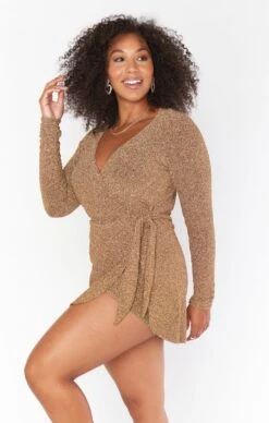 Show Me Your Mumu Stage Skort Dress ~ Gold Shimmy Shine -Show Me Your Mumu Sales CMR2 5447 SS55 07