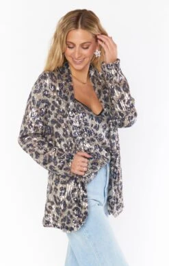 Show Me Your Mumu Backstage Blazer ~ Cheetah Sequin