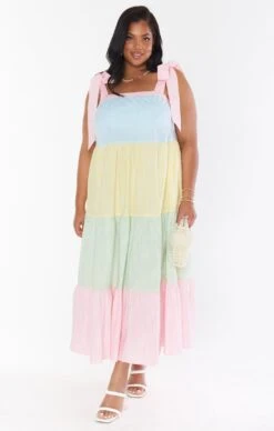 Show Me Your Mumu Sabrina Maxi Dress ~ Mixed Easter Stripe -Show Me Your Mumu Sales CMS2 5276X MU05 01 4 e5dc9347 182f 4764 b0d3 606c6ca1c2dc
