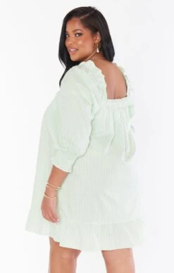 Show Me Your Mumu Delight Dress ~ Green Spring Stripe -Show Me Your Mumu Sales CMS2 5278X GE05 01 1