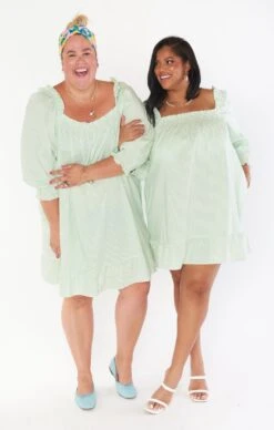 Show Me Your Mumu Delight Dress ~ Green Spring Stripe -Show Me Your Mumu Sales CMS2 5278X GE05 01 3
