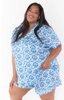 Show Me Your Mumu Daydreaming PJ Set ~ Blue Teagan Floral -Show Me Your Mumu Sales CMS3 5667 BT59 03