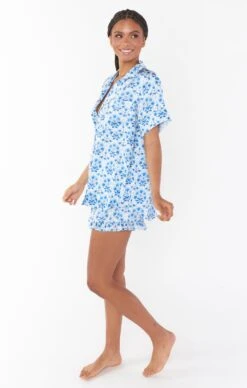 Show Me Your Mumu Daydreaming PJ Set ~ Blue Teagan Floral -Show Me Your Mumu Sales CMS3 5667 BT59 07