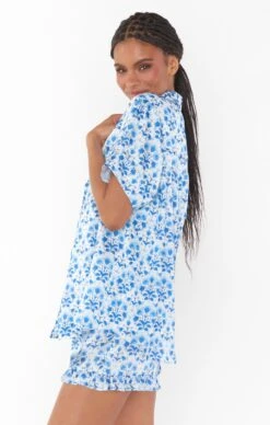 Show Me Your Mumu Daydreaming PJ Set ~ Blue Teagan Floral -Show Me Your Mumu Sales CMS3 5667 BT59 08