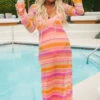 Show Me Your Mumu Vacay Coverup ~ Melon Mixed Crochet -Show Me Your Mumu Sales DSC 1365