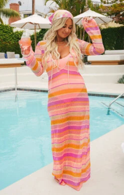 Show Me Your Mumu Vacay Coverup ~ Melon Mixed Crochet