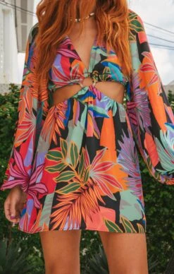 Show Me Your Mumu Go Out Cut Out Mini Dress ~ Tropical Paradise