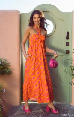 Show Me Your Mumu Midge Midi Dress ~ Malibu Daisy -Show Me Your Mumu Sales DSC 2748