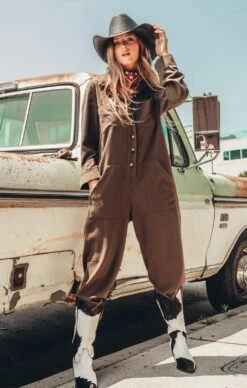 Show Me Your Mumu Fargo Jumpsuit ~ Olive -Show Me Your Mumu Sales DSC 6671