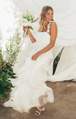 Show Me Your Mumu Fairytale Maxi Dress ~ White Tulle -Show Me Your Mumu Sales DSC 9343