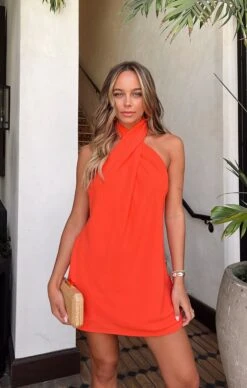 Show Me Your Mumu Jasmine Halter Mini Dress ~ Bellini