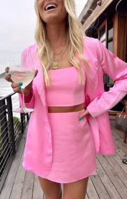 Show Me Your Mumu All Night Skort ~ Pink Luxe Satin