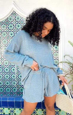 Show Me Your Mumu Atlas Sweater ~ Dusty Blue Knit -Show Me Your Mumu Sales IMG 00502