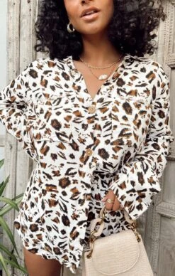 Show Me Your Mumu Marcella Shirt ~ Oasis Cheetah -Show Me Your Mumu Sales IMG 01153