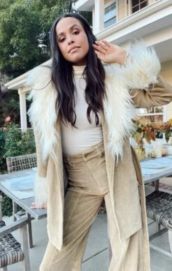 Show Me Your Mumu Penny Lane Coat ~ Beige Corduroy With Faux Fur -Show Me Your Mumu Sales IMG 01722