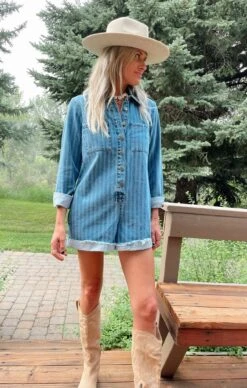 Show Me Your Mumu Tegan Jumper ~ Navy Indigo Stripe -Show Me Your Mumu Sales IMG 11672