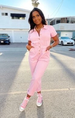 Show Me Your Mumu Cannon Jumpsuit ~ Pink Denim -Show Me Your Mumu Sales IMG 1197 1