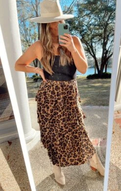 Show Me Your Mumu Full Swing Skirt ~ Caramel Cheetah -Show Me Your Mumu Sales IMG 1221