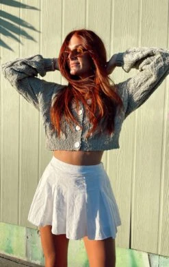 Show Me Your Mumu Ace Tennis Skort ~ White Linen