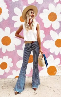 Show Me Your Mumu Sales 35 Show Me Your Mumu Berkeley Bells Regular ~ Blue Coast Stripe