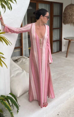 Show Me Your Mumu Vacay Coverup ~ Pink Groovy Knit -Show Me Your Mumu Sales IMG 2152