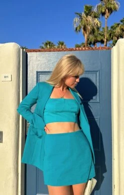 Show Me Your Mumu Spencer Skort ~ Teal Suiting
