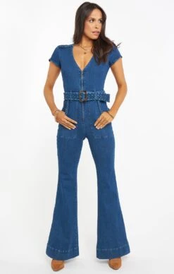 Show Me Your Mumu Heartland Jumpsuit ~ Braided True Blue