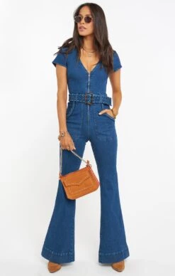 Show Me Your Mumu Heartland Jumpsuit ~ Braided True Blue -Show Me Your Mumu Sales MDF0 393 BT20 04