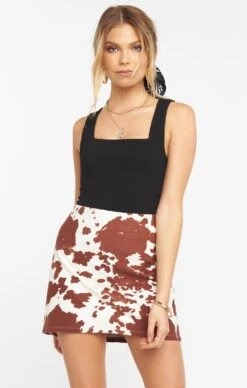 Show Me Your Mumu Roxanne Mini Skirt ~ Holy Cow -Show Me Your Mumu Sales MDF0 401 HC18 02