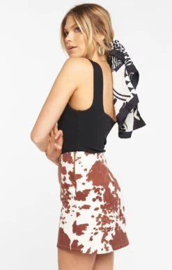 Show Me Your Mumu Roxanne Mini Skirt ~ Holy Cow -Show Me Your Mumu Sales MDF0 401 HC18 03