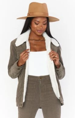 Show Me Your Mumu Durado Jacket ~ Evergreen Corduroy Faux Sherpa