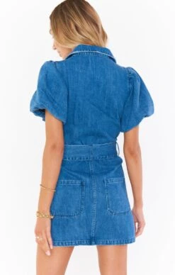 Show Me Your Mumu Oxford Mini Dress ~ Stormy Blue -Show Me Your Mumu Sales MDF2 573 FB21 01 5