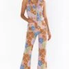 Show Me Your Mumu Jacksonville Cropped Jumpsuit ~ Sage Retro Garden -Show Me Your Mumu Sales MDF2 602 SG11 02
