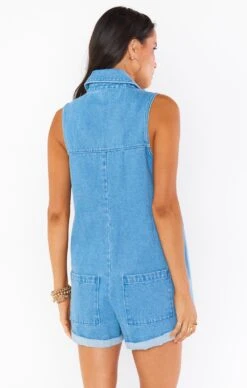 Show Me Your Mumu Reno Romper ~ Blue Stream -Show Me Your Mumu Sales MDM2 557 BS36 01 4