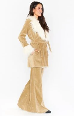 Show Me Your Mumu Penny Lane Coat ~ Beige Corduroy With Faux Fur -Show Me Your Mumu Sales MDR1 512 BG15 01 1