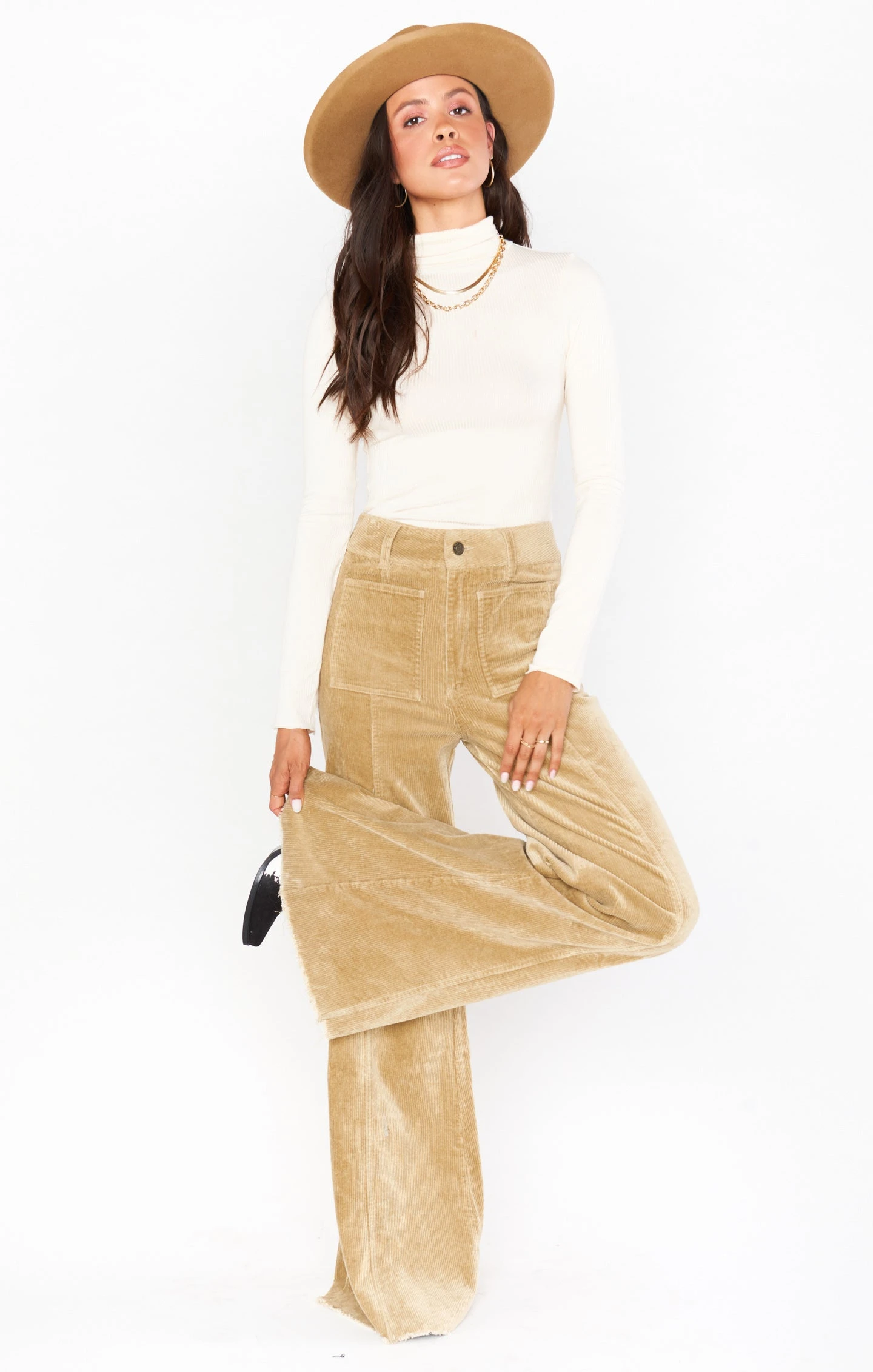 Show Me Your Mumu Ashbury Wide Leg ~ Beige Corduroy 3 Show Me Your Mumu Ashbury Wide Leg ~ Beige Corduroy