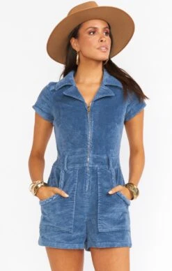 Show Me Your Mumu Outlaw Romper ~ Dust Blue Corduroy 10 Show Me Your Mumu Outlaw Romper ~ Dust Blue Corduroy -Show Me Your Mumu Sales MDR9 273 DB25 01