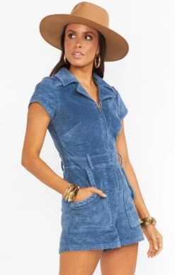Show Me Your Mumu Outlaw Romper ~ Dust Blue Corduroy 11 Show Me Your Mumu Outlaw Romper ~ Dust Blue Corduroy -Show Me Your Mumu Sales MDR9 273 DB25 02