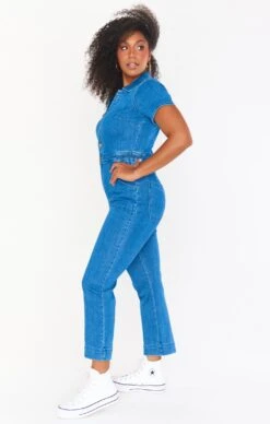 Show Me Your Mumu Emery Jumpsuit ~ French Blue -Show Me Your Mumu Sales MDS0 313 FB20 01 1