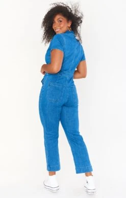 Show Me Your Mumu Emery Jumpsuit ~ French Blue -Show Me Your Mumu Sales MDS0 313 FB20 01 2