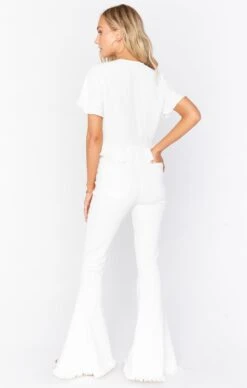 Show Me Your Mumu Berkeley Zip Up Bells Regular ~ Pearly White -Show Me Your Mumu Sales MDS0 325 PW60 03