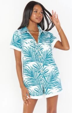 Show Me Your Mumu Range Romper ~ Oasis Palm