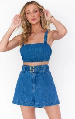 Show Me Your Mumu Southside Shorts ~ Bermuda Blue
