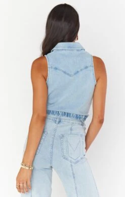 Show Me Your Mumu Union Top ~ Glacier Blue -Show Me Your Mumu Sales MDS2 527 SC09 01