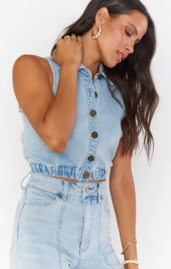 Show Me Your Mumu Union Top ~ Glacier Blue -Show Me Your Mumu Sales MDS2 527 SC09 01 1